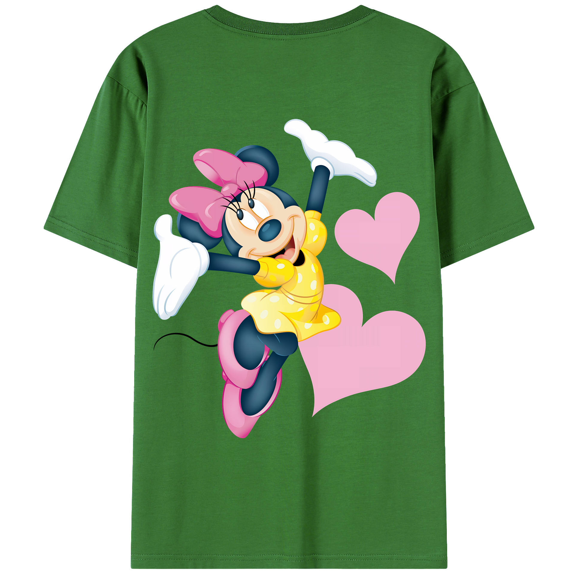 （画像用） ミッキーマウス Mickey Mouse レディース半袖Tシャツ(バックプリント)